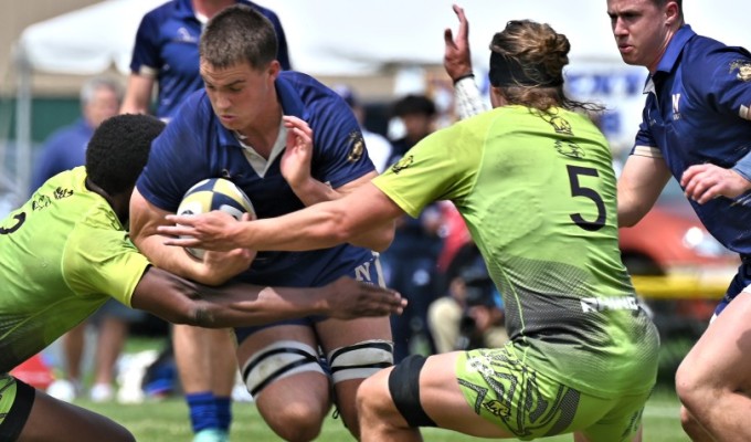 Navy vs Life in the D1A semifinal. David Hughes photo.