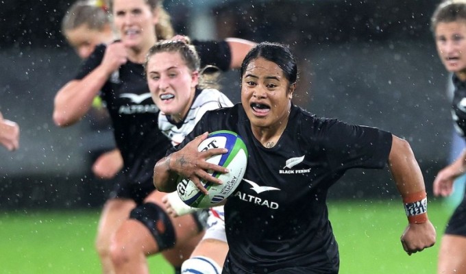 Ayesha Leti-I'iga scored three tries on the USA, which is three more than the USA team overall managed. Photo by Fiona Goodall -