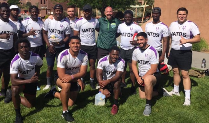 New Mexico Highlands' 7s team in June of 2019. Photo published on social media by New Mexico Highlands University