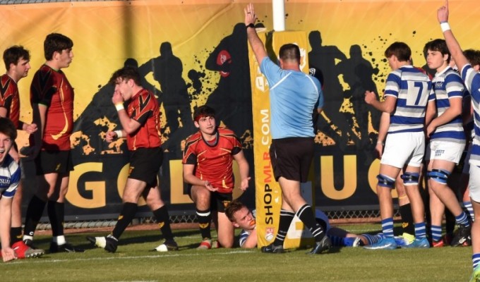 Joe Barnet scores for Jesuit New Orleans. And everyone else on his team seems happy.