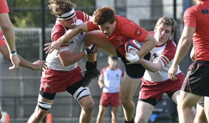 Northeastern took it to BC last week. Photo @coolrugbyphotos.