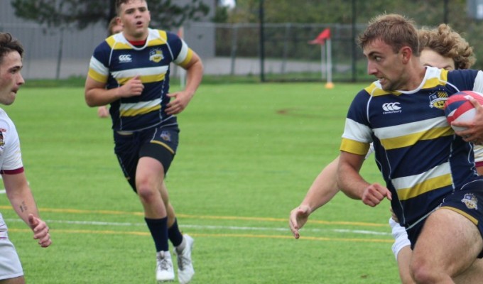 Adam Bornhorst has his game face on for St. Ignatius in Ohio. Alex Goff photo.