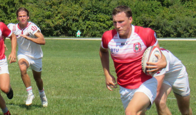 Hunter Simons on the run for Ohio State earlier in the season. Alex Goff photo.