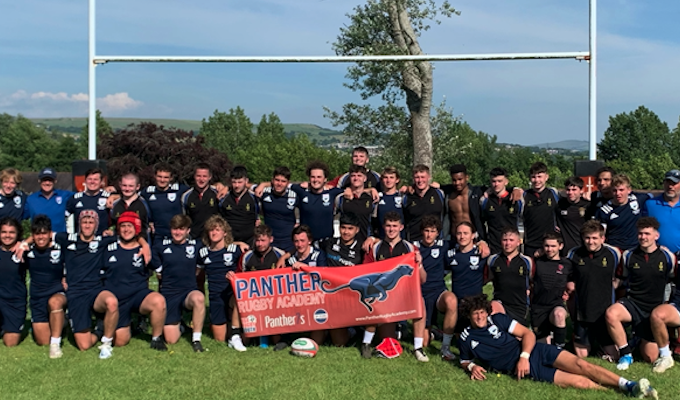Panther Academy players on tour to Wales in 2019.