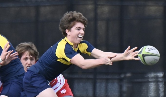 Pelham (seen here in an earlier game) toughed it out. Photo @coolrugbyphotos.
