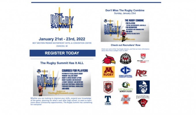 Top speakers and college programs highlight The Rugby Summit.