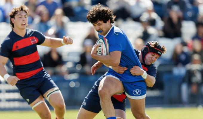 BYU vs Saint Mary's from earlier this season, a game won by the Gaels 38-21. Photo by Jaren Wilkey/BYU Photo.