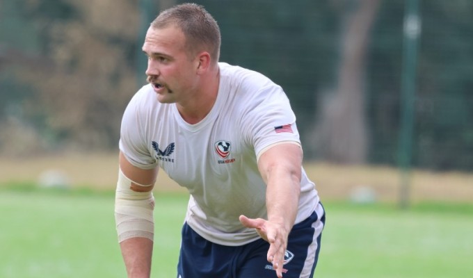 Sam Golla in training this week. Photo Calder Cahill for USA Rugby.