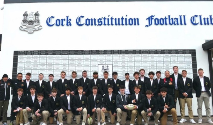 SFGG on tour in Ireland with Irish Rugby Tours, in their No. 1s at Cork Constitution.