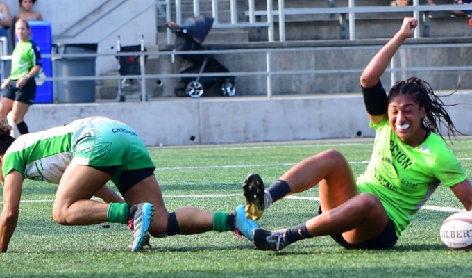 One of six tries Scion scored in the final. Brian Jackson photo.