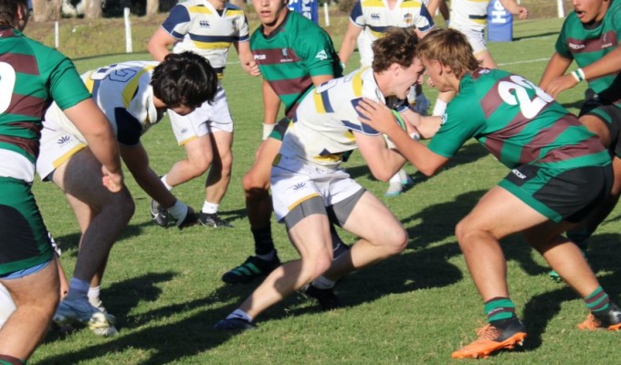 A-side game was physically demanding. Grady Wilson photo.