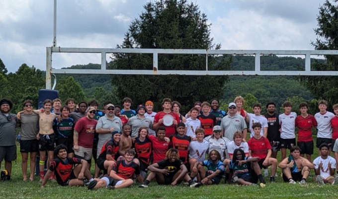 Players pose after a fun day.