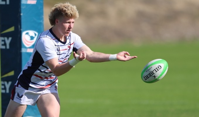 In camp for the U18 7s, Spencer Huntley was also in camp for the 15s players. Photo Travis Prior, on Instagram @rugby_photog_co,