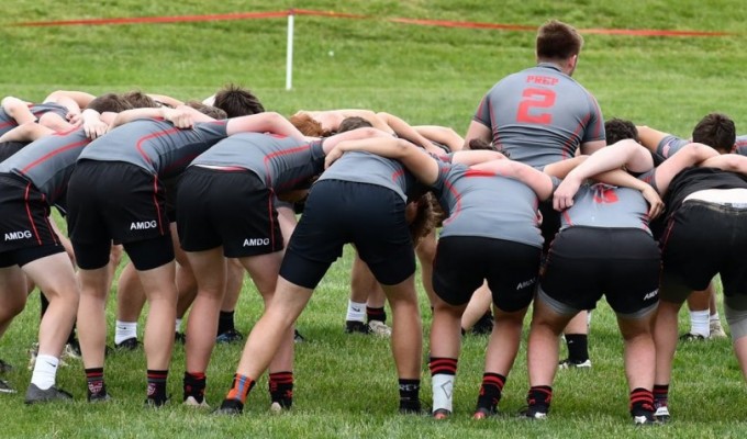 St. Joe's Prep huddles up.