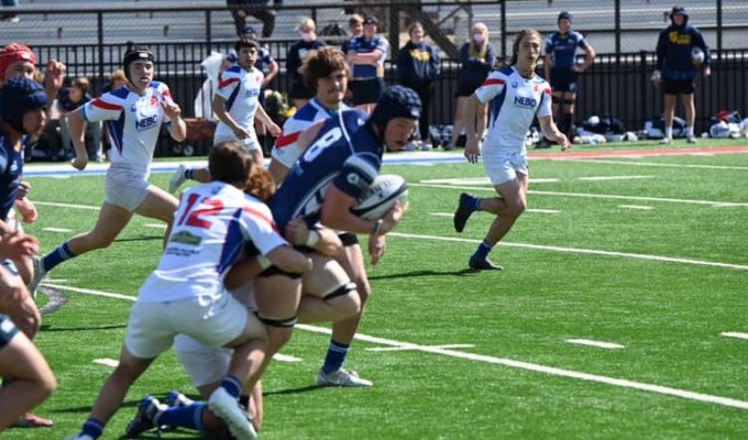 Photos courtesy Bixby Rugby. Aquinas in blue.
