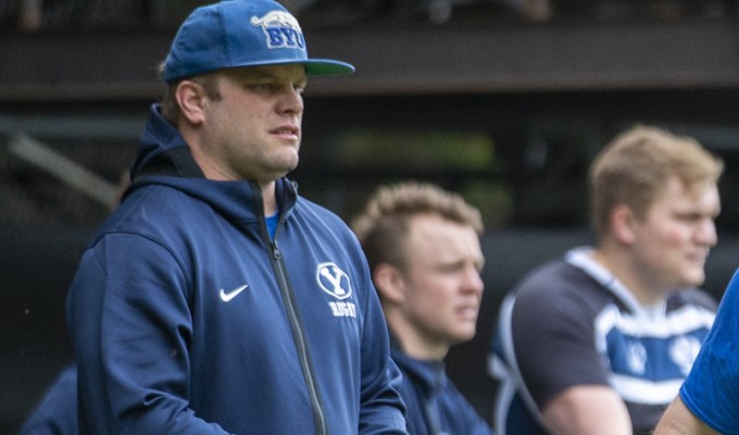 BYU Head Coach Steve St. Pierre is guardedly happy about the performance. Photo David Barpal.