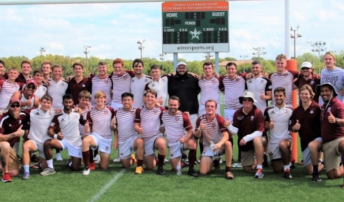 The Texas A&M team. Head Coach James Lowrey is front row, far right.