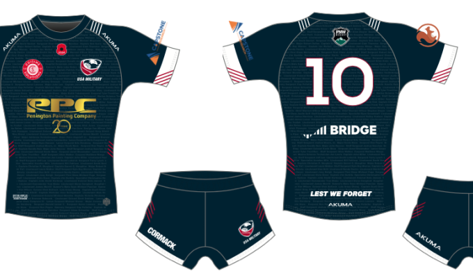 The US ALl-Military team's kit, made by Akuma, has the names of the fallen all across the fabric.