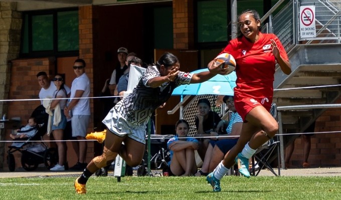 Tries aplenty for Shawnee Asiata. Photo Global Youth 7s.