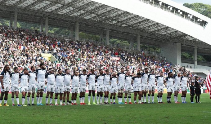 USA at the 2019 RWC in Japan. World Rugby photo.