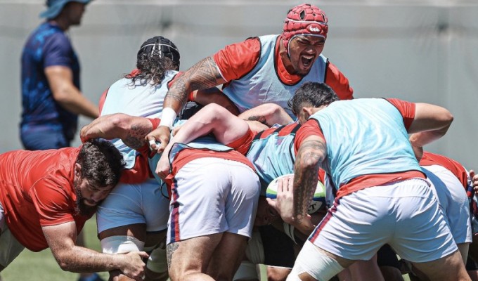 The USA forwards working hard in Glendale. Photo USA Rugby.