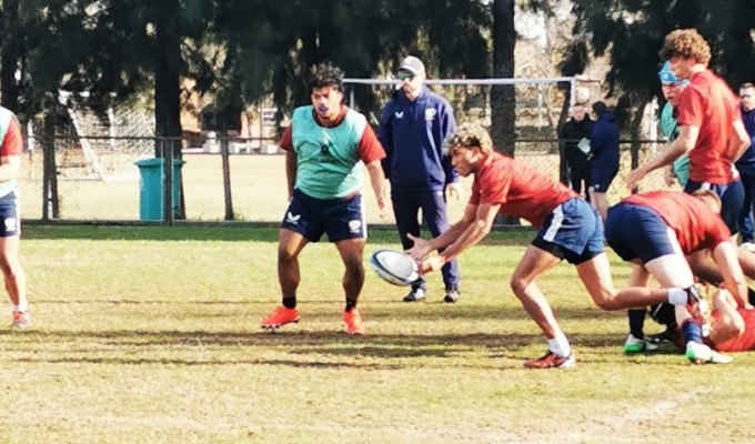 USA U18s in training session in Rosario, Argentina. Photo courtesy Varsity Travel.