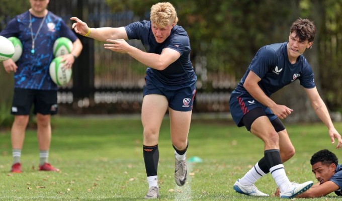 USA U18s training before the tournament.