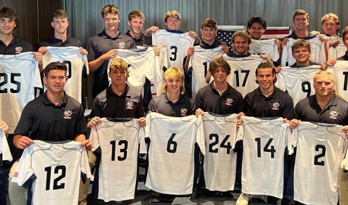 USA U18s at their jersey presentation.