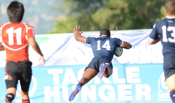 USA U20s score vs Japan in the 2012 Junior World Trophy. Photo P. Crane.