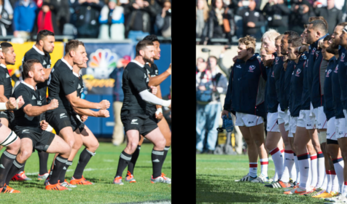 The USA faced the All Blacks in 2014. USRF's Lost Luncheon was there, too. David Barpal photo.