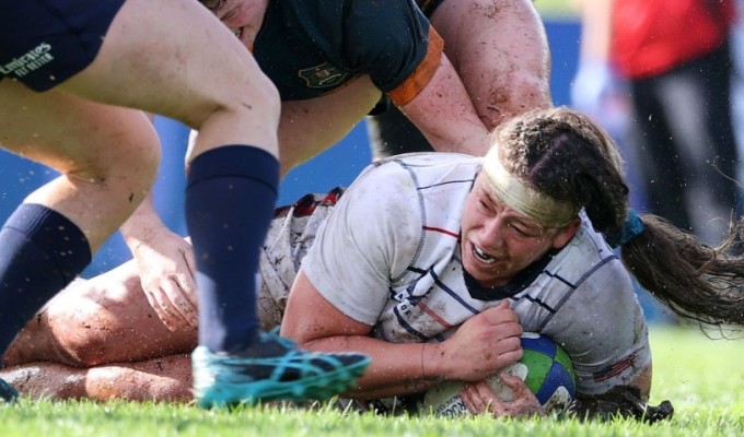 Try time for player of the game Hope Rogers. Photo Fiona Goodall - World Rugby/World Rugby via Getty Images