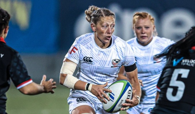 Kate Zackary leads the USA again. Photo USA Rugby.