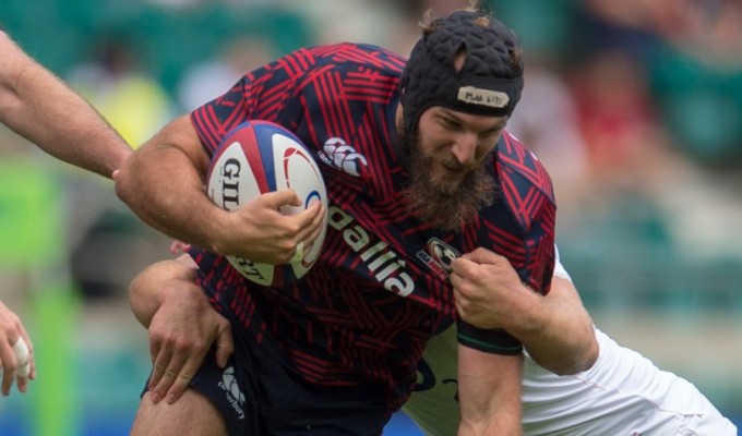 Riekert Hattingh in action for the USA against England. Ian Muir photo.