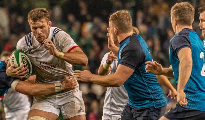 Cam Dolan vs Ireland in 2018. Colleen McCloskey photo.