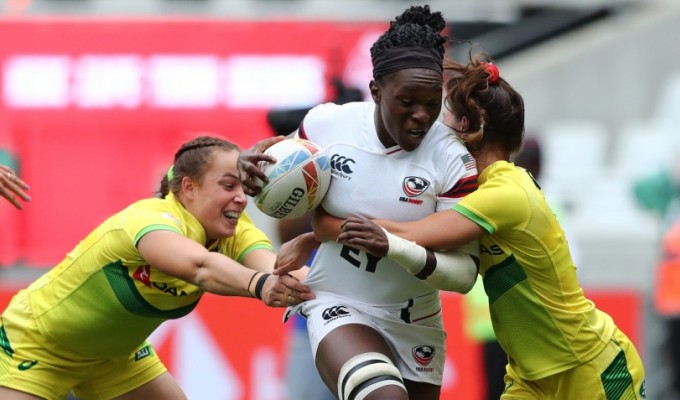 Cheta Emba looks for a way through against Australia. Mike Lee KLC Fotos for World Rugby.