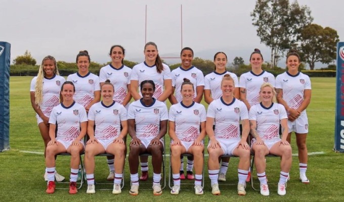 The 2024 USA Women's Olympic rugby team. Photo USA Rugby.