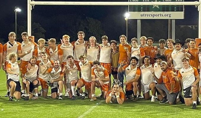 All smiles after the win. There is still a lot of rugby to be played for the Texas Longhorns.