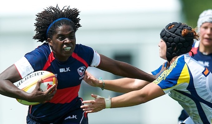 Vanesha McGee at the 2014 Women's Rugby World Cup. Ian Muir photo. 