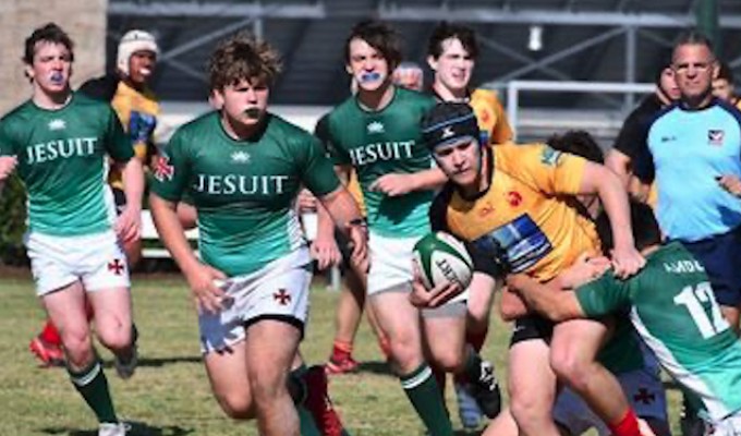 West Houston in yellow, Strake Jesuit in green.