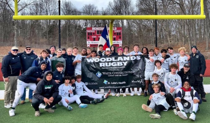 The Woodlands players post-match.