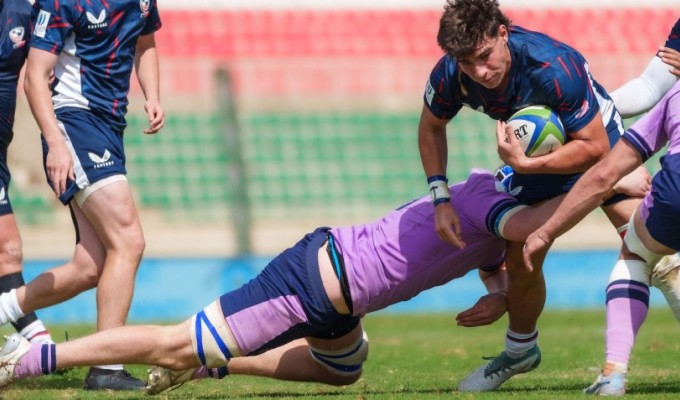 Dom Besag was once again a bright spot for the USA. Photo Antony Munge World Rugby.