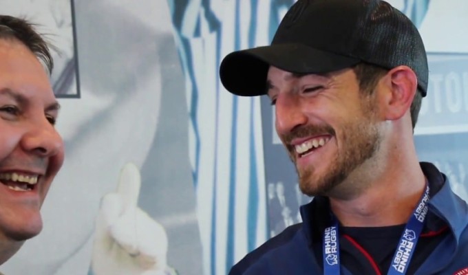 Zack Test speaking with Alex Goff in 2019.