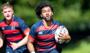 Tavite Lopeti and Joe Marchant in action for Saint Mary's. David Barpal photo.