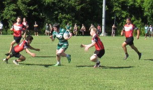 Babson makes a break. Alex Goff photo.