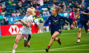 Sammy Sullivan goes in against France. Photo David Barpal.