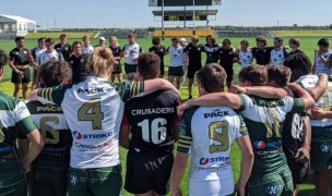 Players gather at a previous MLR College Showcase in Houston.