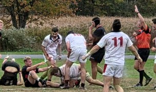 Louis Parry-George scores the final try for BC. Photo Chaplain River Simpson.