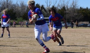 Yetxiel Perez-Gilbes scored seven tries, including the tournament-winner, for Bixby. Photo Karen Dougan.