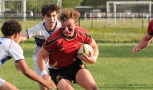 Brandon Bourg had a huge game for Brother Martin in a win over New Orleans Jesuit. Photo Brother Martin Rugby.