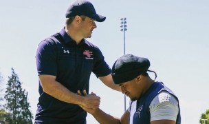 Brendan O'Meara coaching at Saint Mary's.